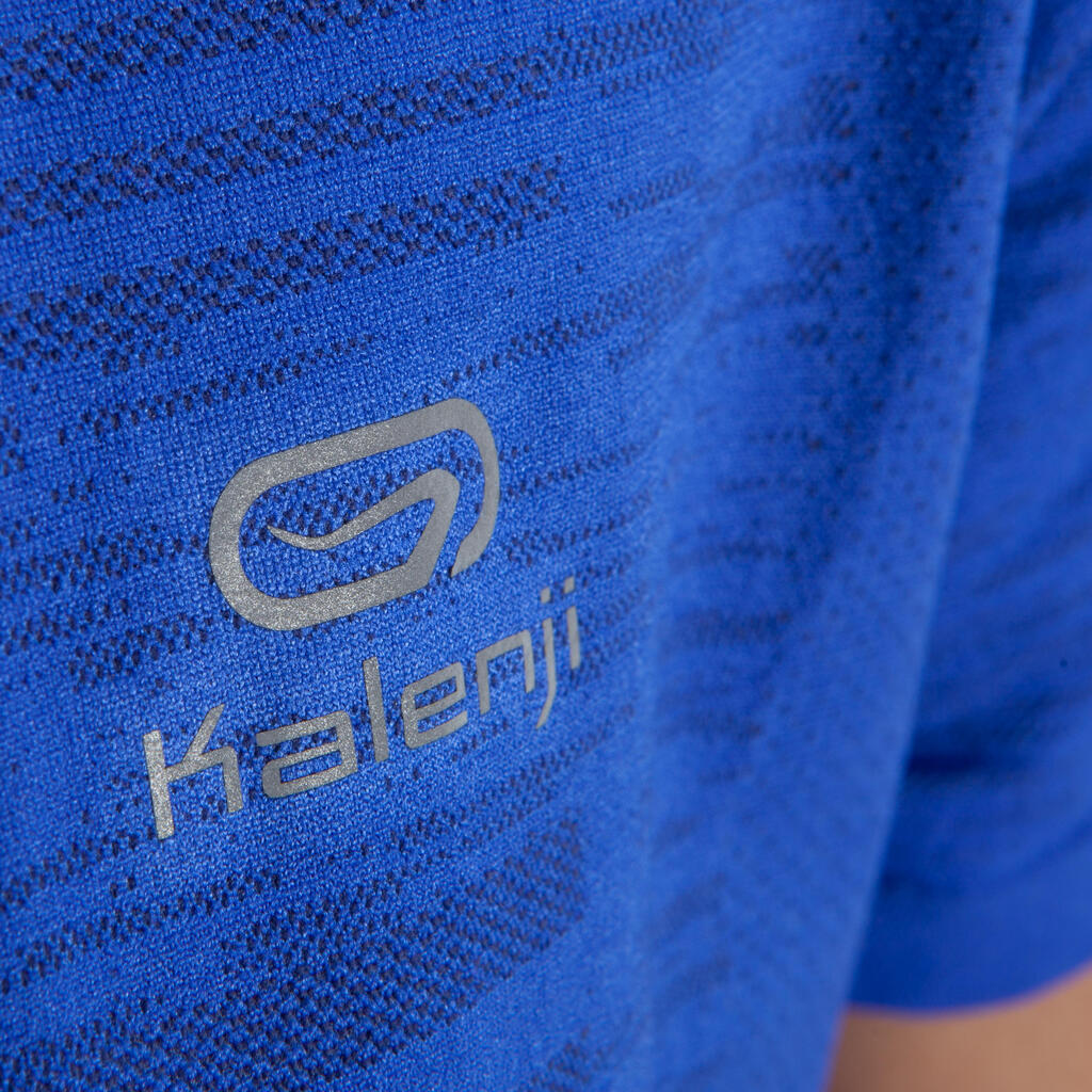 Laufshirt kurzarm Leichtathletik AT300 Skincare Kinder blau