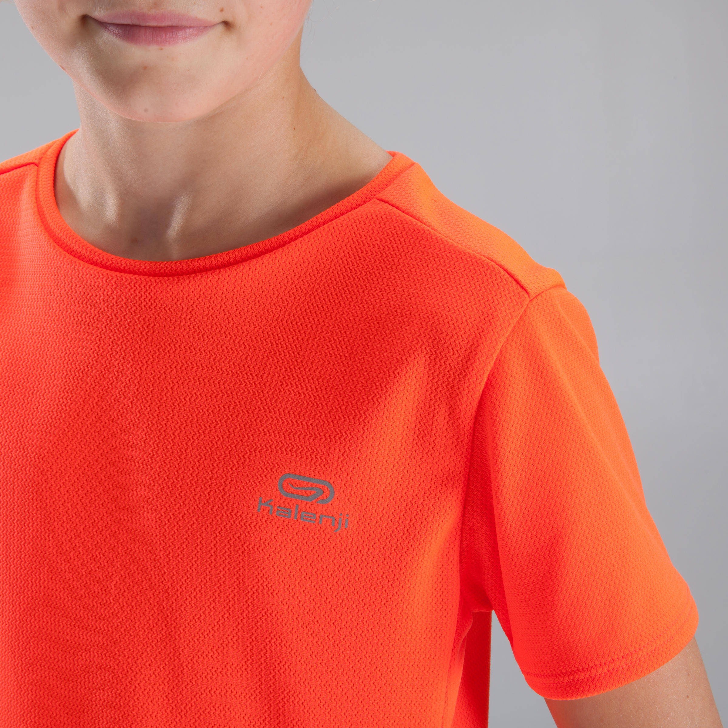 Run Dry children's athletics T-shirt neon red -  4