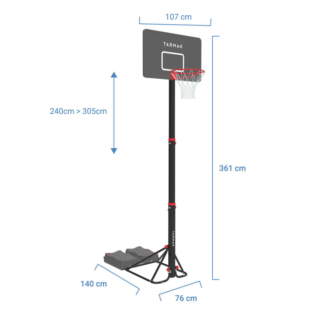 Kids'/Adult Basketball Basket Easy - Tool-Free 7'10