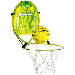 Panier de basket transportable avec ballon pour enfant et adulte HOOP 100 vert
