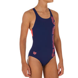 MAILLOT DE BAIN FILLE UNE PIECE BLEU ORANGE
