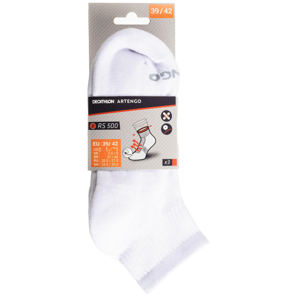 RS 500 Mid Sports Socks Tri-Pack - Black