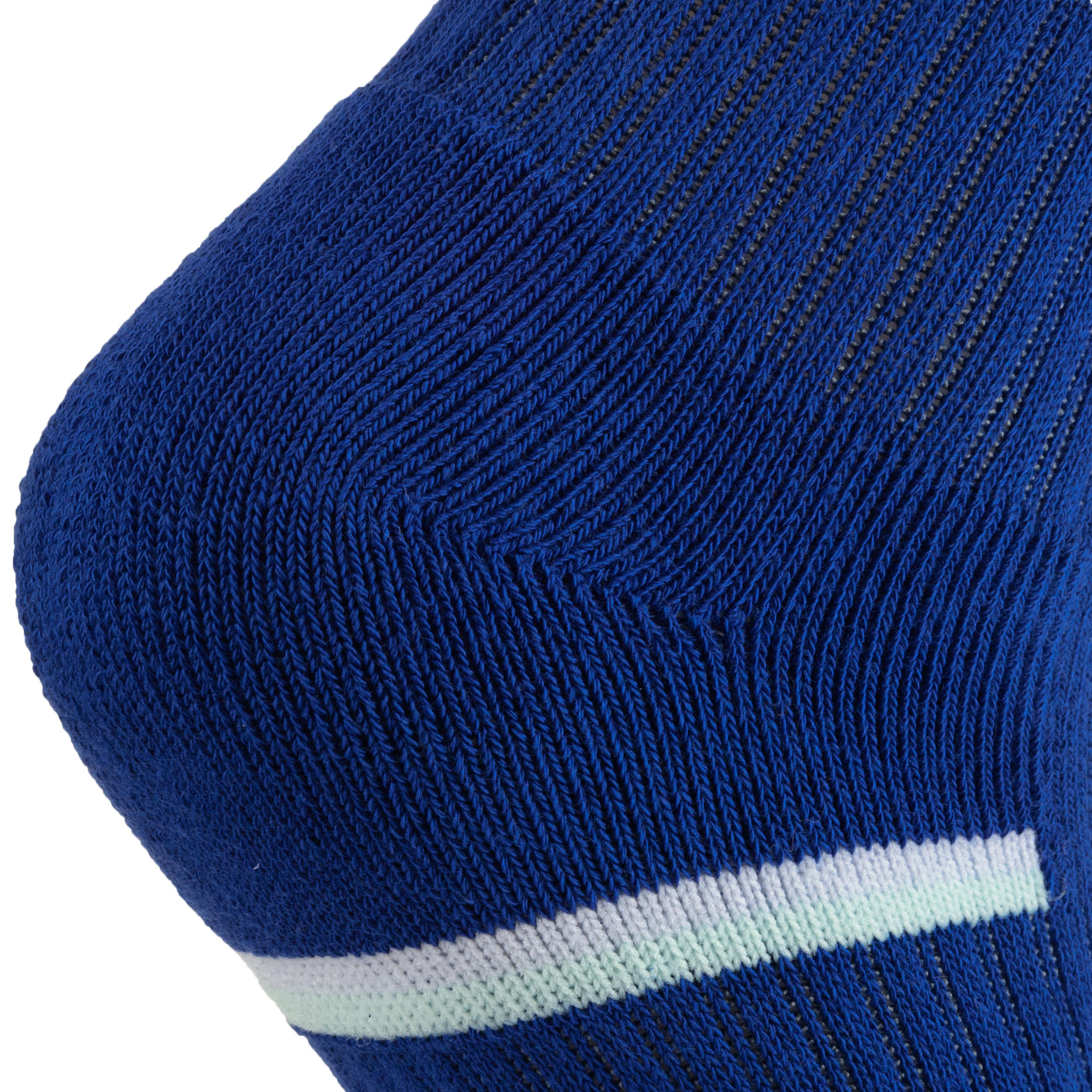 RS 500 Kids' Mid-Cut Sports Socks Tri-Pack - Blue/White - Deep