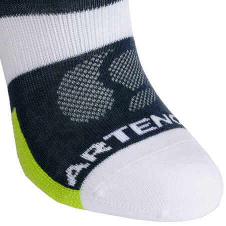 RS 160 Kids' Mid-Cut Sport Socks Tri-Pack - Grey/White/Yellow