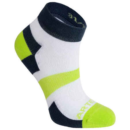 RS 160 Kids' Mid-Cut Sport Socks Tri-Pack - Grey/White/Yellow