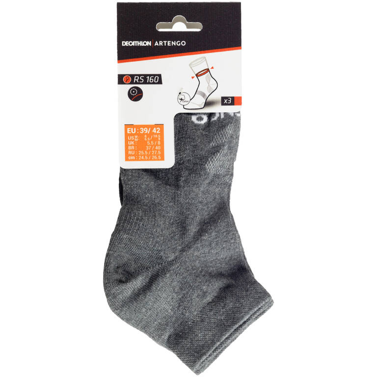 RS 160 Mid Sport Socks Tri-Pack - Dark Grey