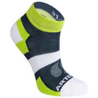 RS 160 Kids' Mid-Cut Sport Socks Tri-Pack - Grey/White/Yellow