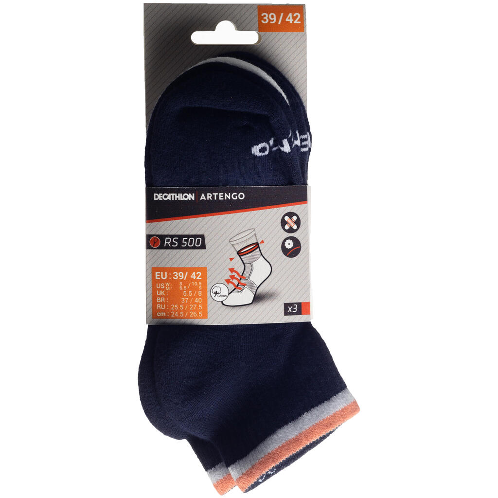 Tennissocken Mid 3er-Pack - RS 500 weiss/glänzend