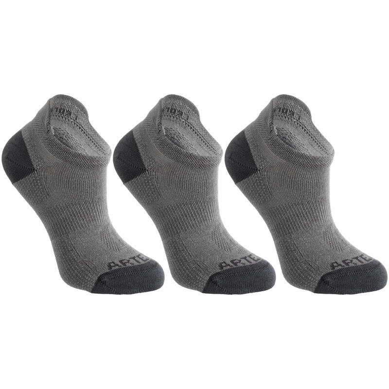 BAS TENNIS ENFANT COURTS ARTENGO RS 160 GRIS LOT DE 3 BAS TENNIS ENFANT COURTS ARTENGO RS 160 GRIS LOT DE 3