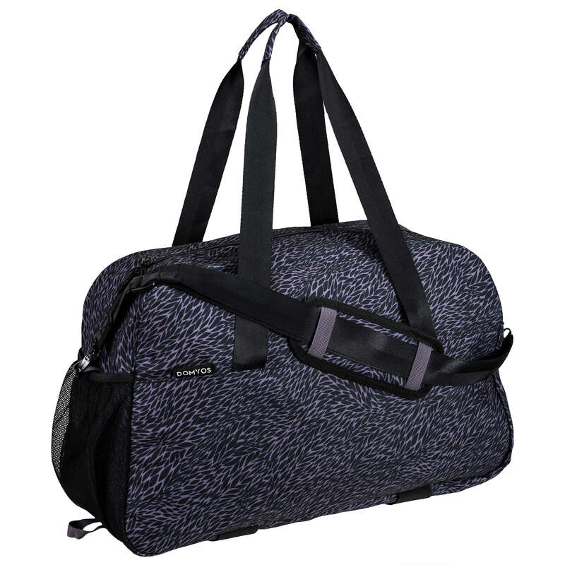 DOMYOS 30L Cardio Fitness Bag Purple and Grey Print