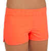 Boardshort fille court avec ceinture élastiquée KINA CORAIL FLUO