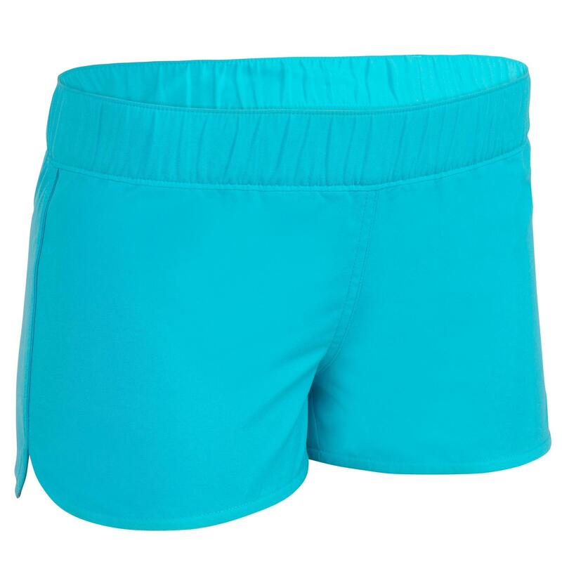 Boardshort fille court avec ceinture élastiquée KINA BLEU