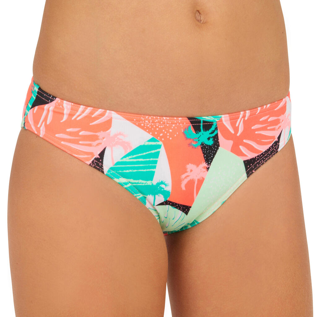 Bikini-Set Triangel Taloo Lilou Origami Surfen Mädchen neon-rosa