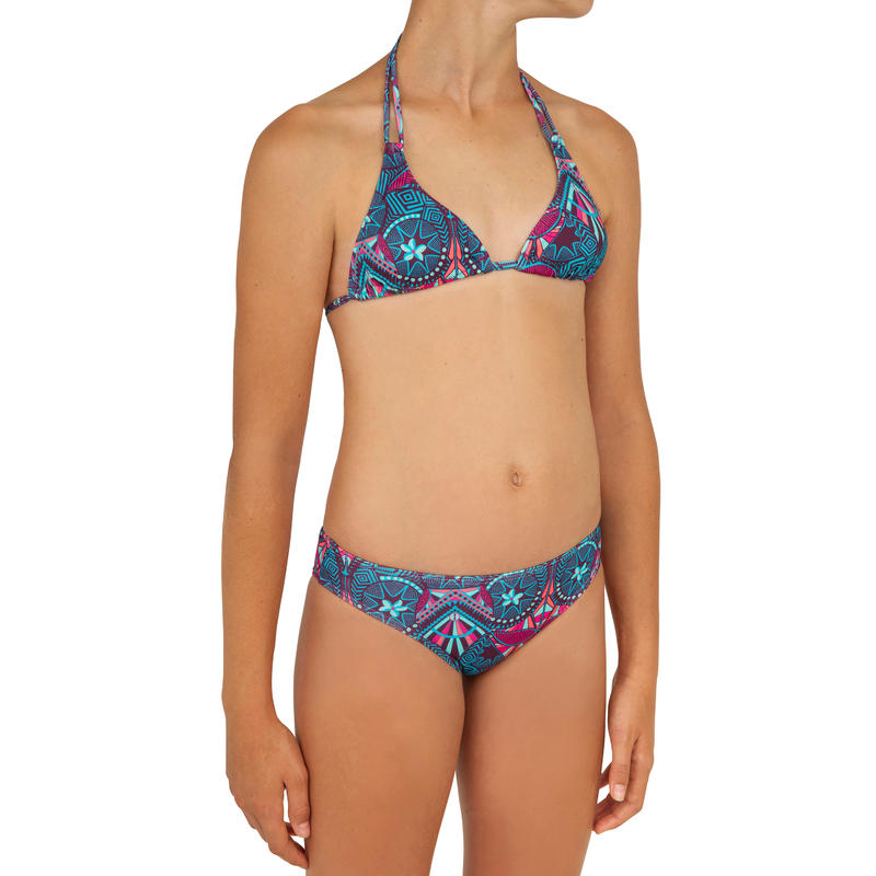 Taloo Maoria Girls' Two-Piece Surfing Triangle Bikini Swimsuit - Purple Taloo Maoria Girls' Two-Piece Surfing Triangle Bikini Swimsuit - Purple
