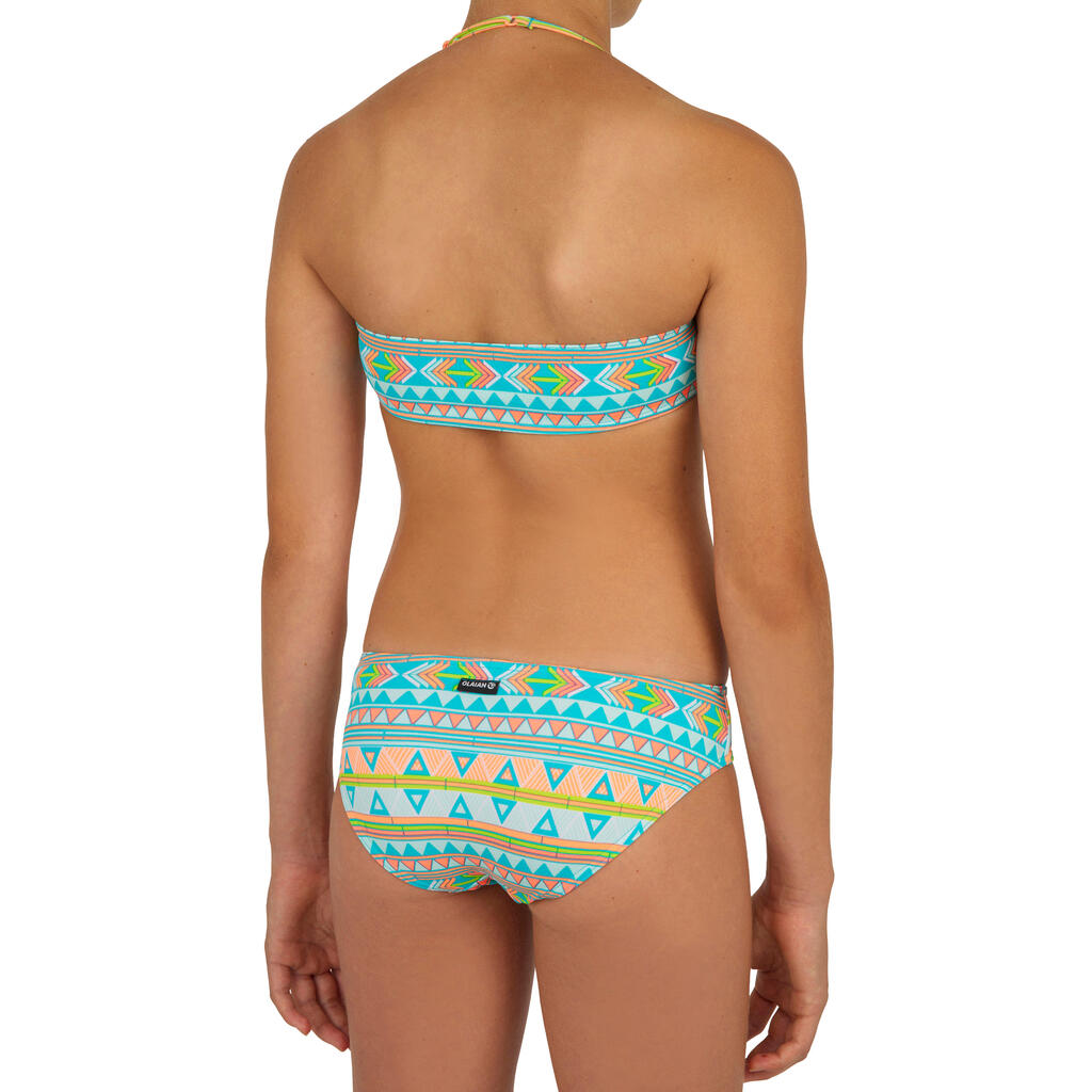 Girls' Surfing 2-Piece Bandeau Swimsuit Liloo Samoa