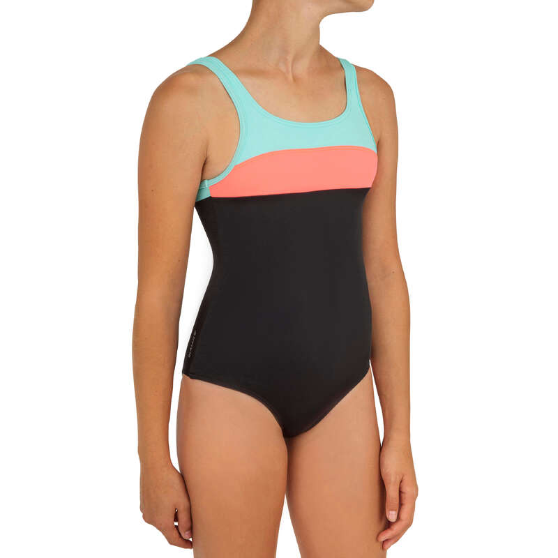 GIRL'S SWIMSUITS Surf - Holoo 1P - Black Coral OLAIAN - Surf Clothing