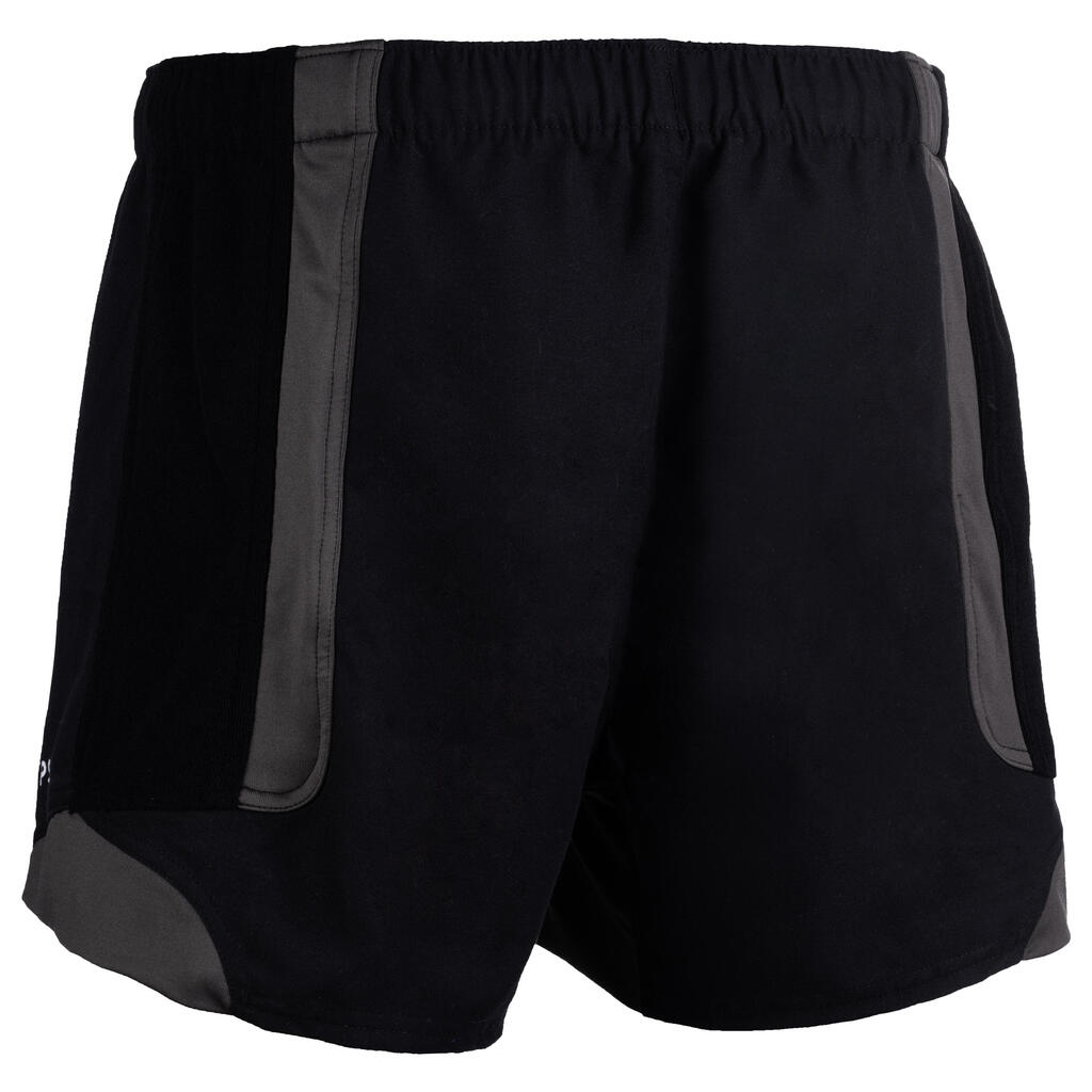 Adult Rugby Shorts R900 - Black/Grey