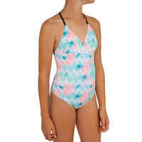 GIRL'S SURF SWIMSUIT HIMAE 500 GREEN