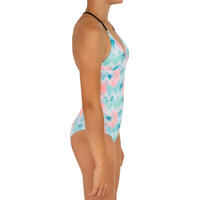 GIRL'S SURF SWIMSUIT HIMAE 500 GREEN