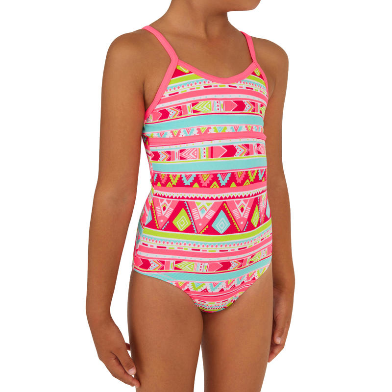 Maillot de bain 1 pièce fille DOS CROISÉ HALOA GEO ROSE Maillot de bain 1 pièce fille DOS CROISÉ HALOA GEO ROSE