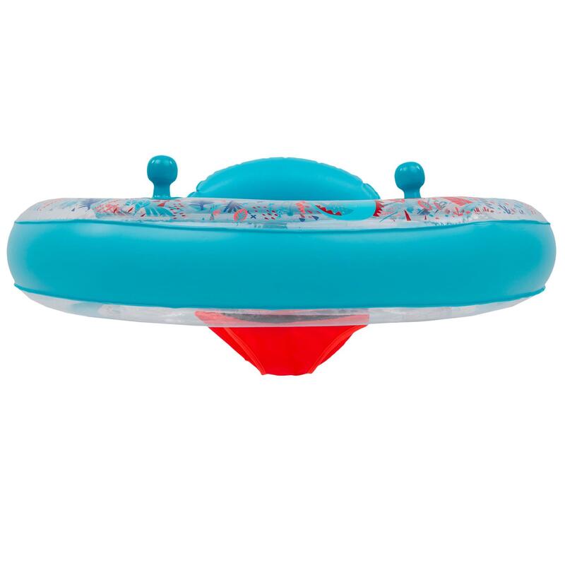 Nafukovací kruh se sedátkem a madly do bazénu pro děti 7–15 kg průhledný