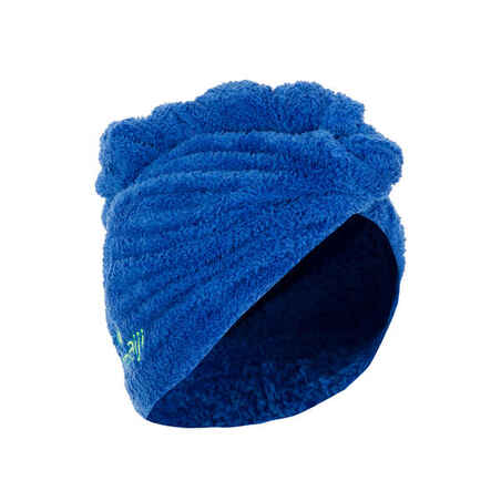 Serviette microfibre douce cheveux bleu