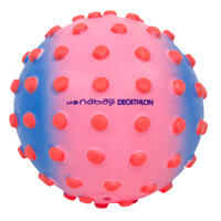 Pink small learning to swim ball with orange dots