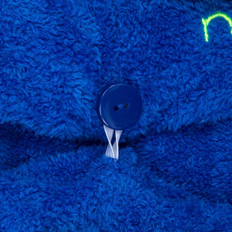 Serviette microfibre douce cheveux bleu