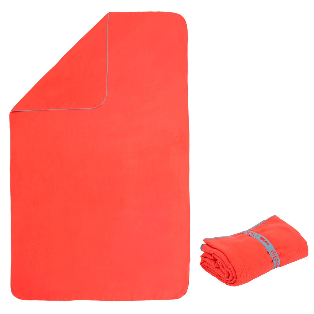 Microfibre Towel for Swimming Lila Size L 80 x 130 cm