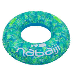 Inflatable swim ring 92 cm blue _QUOTE_ALL TROPI_QUOTE_ large size with comfort grips