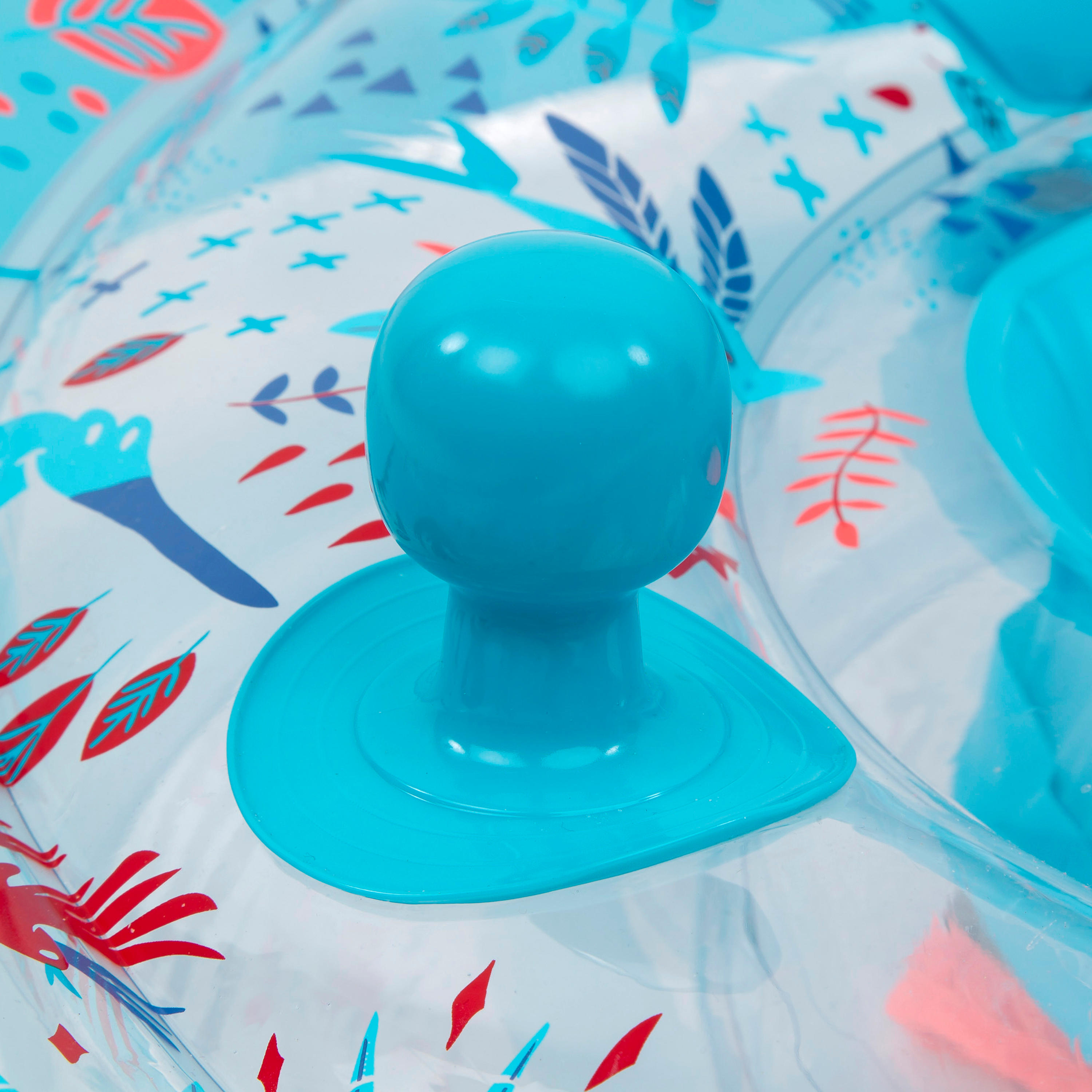 Bouée de piscine gonflable avec siège et poignées pour bébé - EVOL transparente - NABAIJI