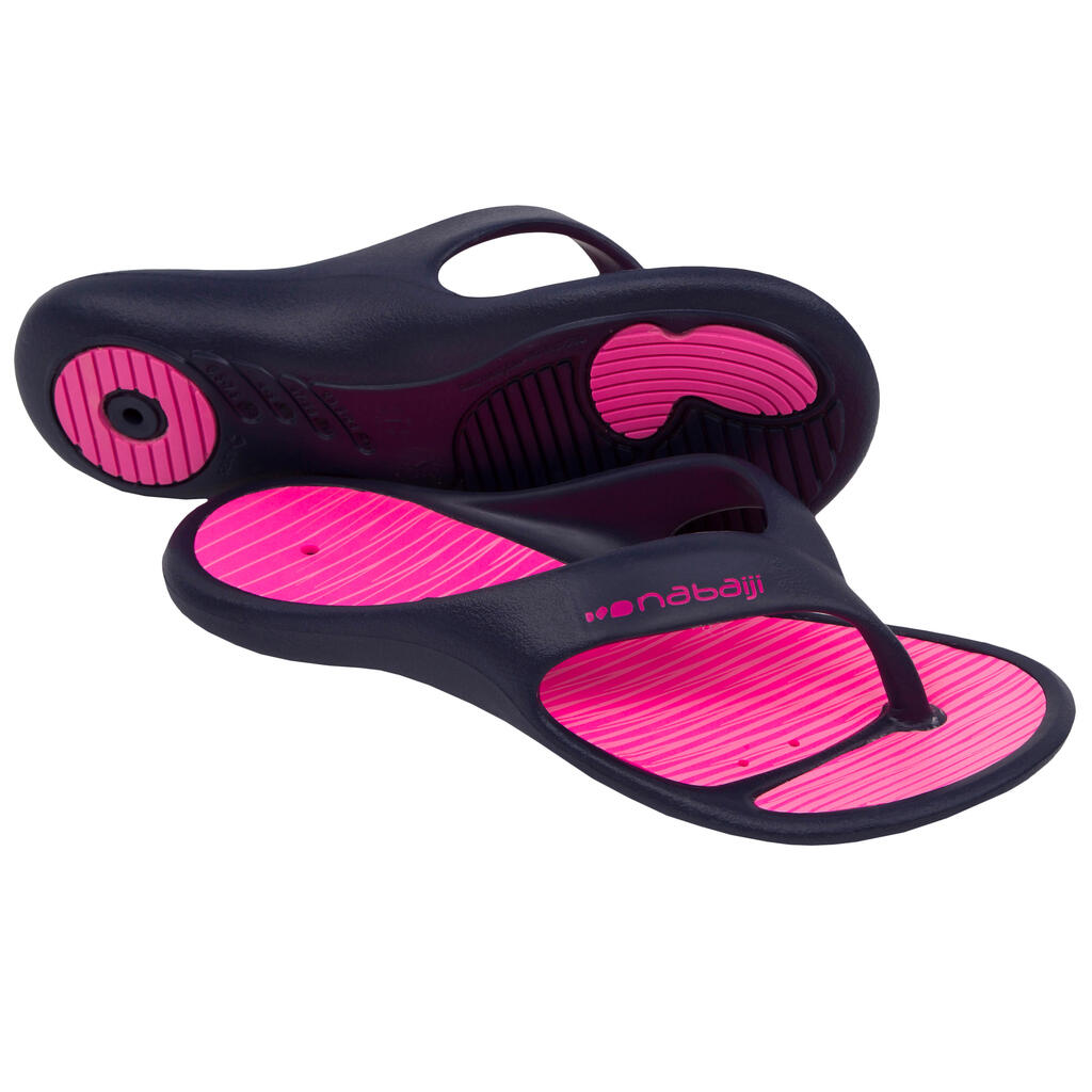 Tong Femme Piscine TONGA 500 Print Lay Bleu Rose