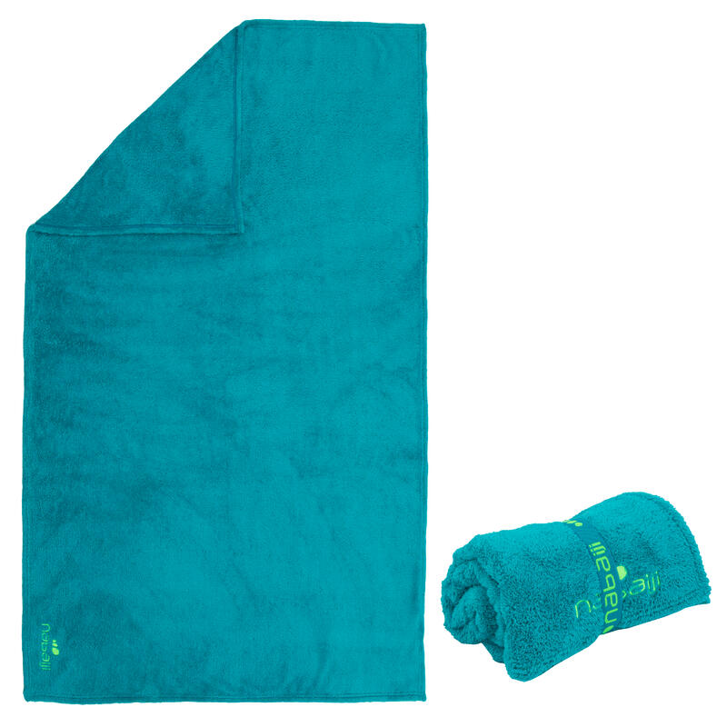 Toalla Azul Microfibra Ultrasuave Talla L 80 x 130 CM