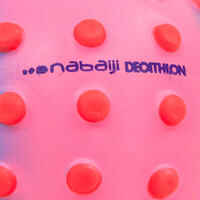 كرة صغيرة لتعلم السباحة ذات نقاط برتقالية - وردي