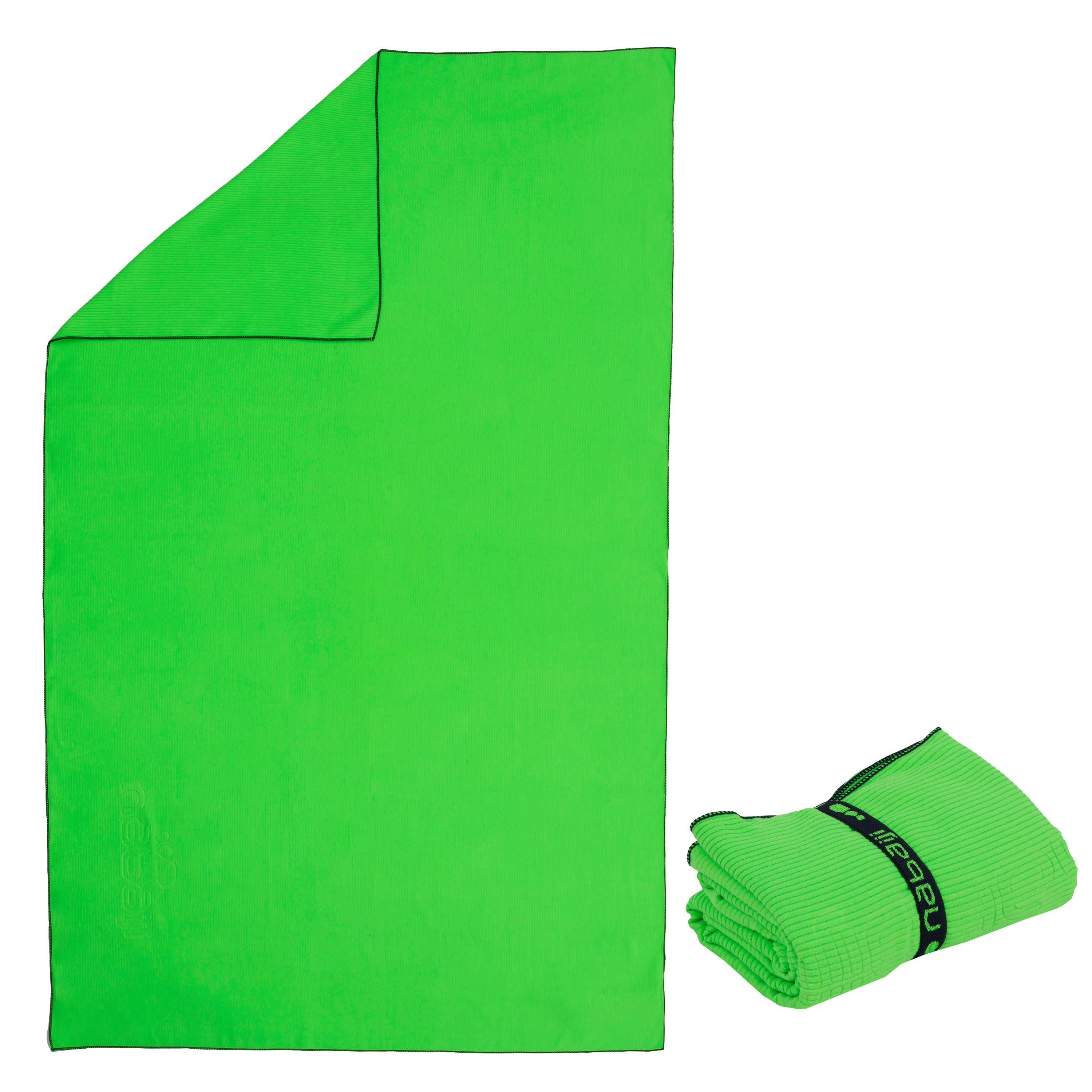 NABAIJI Microfibre Towel, L, Striped Light Green