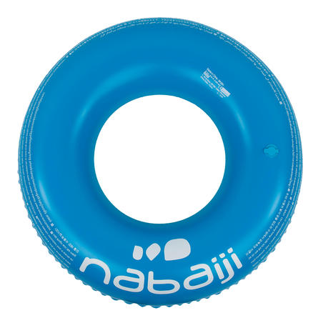 Bouée gonflable bleue "ALL TROPI" grande taille 92 cm avec poignées confort