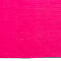 Serviette microfibre à rayures taille L 80 x 130 cm rose