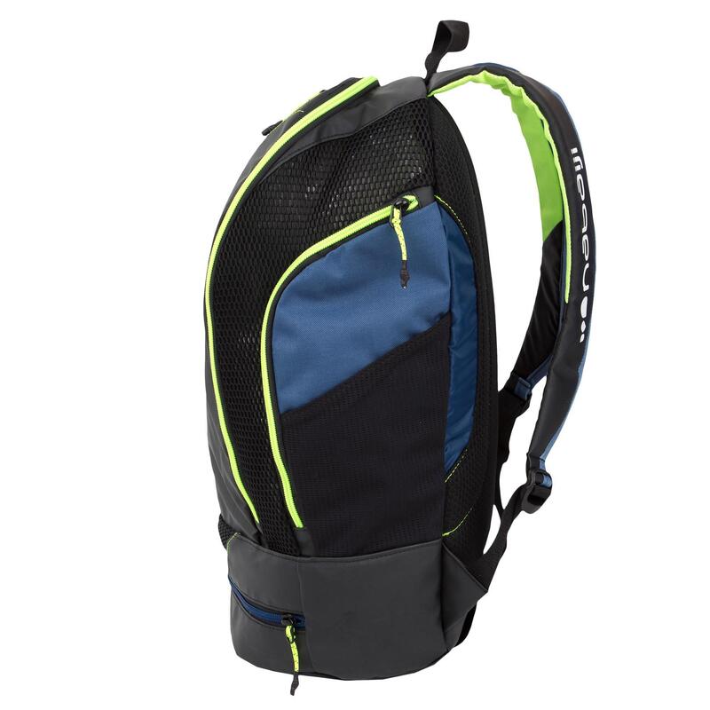 Mochila natación compartimentos 48x28x20 negro/amarillo 27L