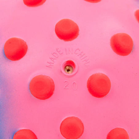 Pink small learning to swim ball with orange dots