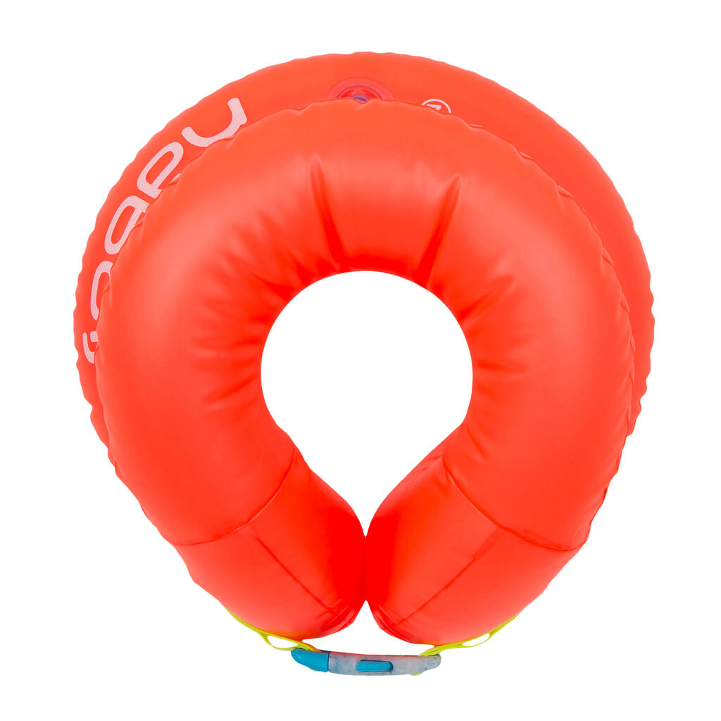 Nacken-Schwimmweste aufblasbar Kinder 18–30 kg - orange