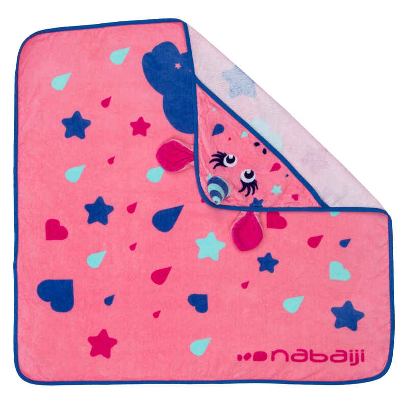 Handduk med huva Baby rosa enhörning