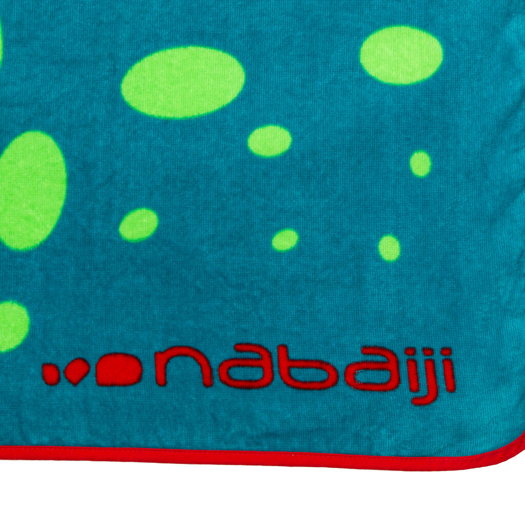 Baby Swimming Towel - Blue Green Dragon Print