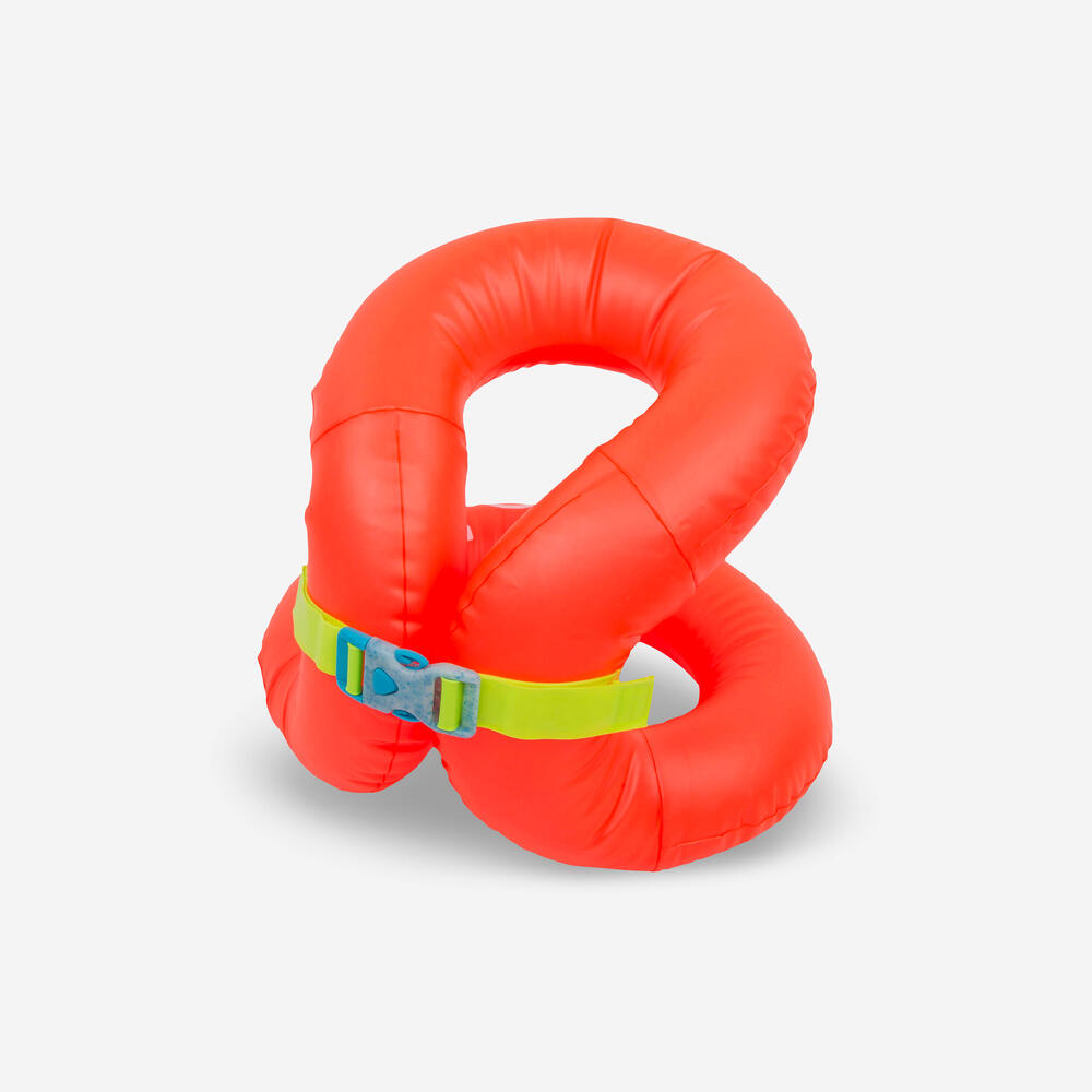GILET DE NATATION GONFLABLE ORANGE 18-30 KG