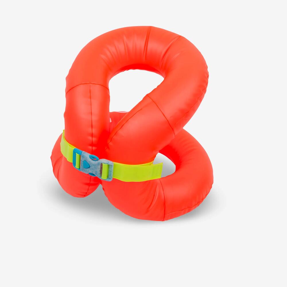 GILET DE NATATION GONFLABLE ORANGE 18-30 KG