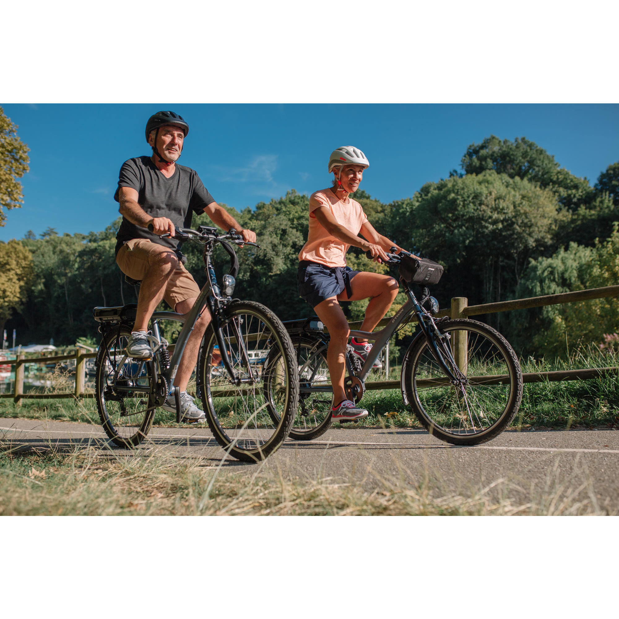 VELO TOUT CHEMIN BALADE ELECTRIQUE ORIGINAL 900 E RIVERSIDE Decathlon
