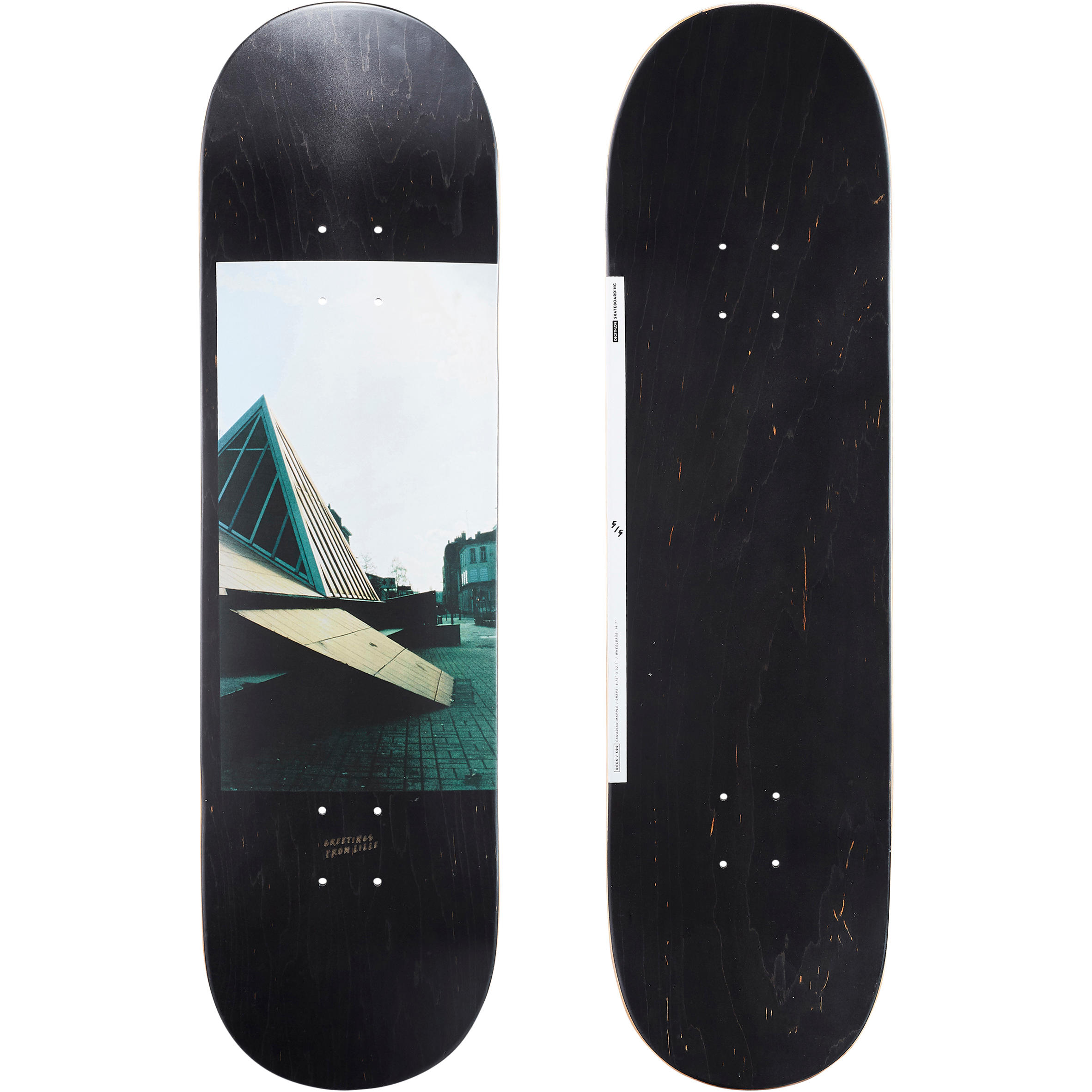 8.75" Skateboard Deck 120 Greetings Oxelo Decathlon