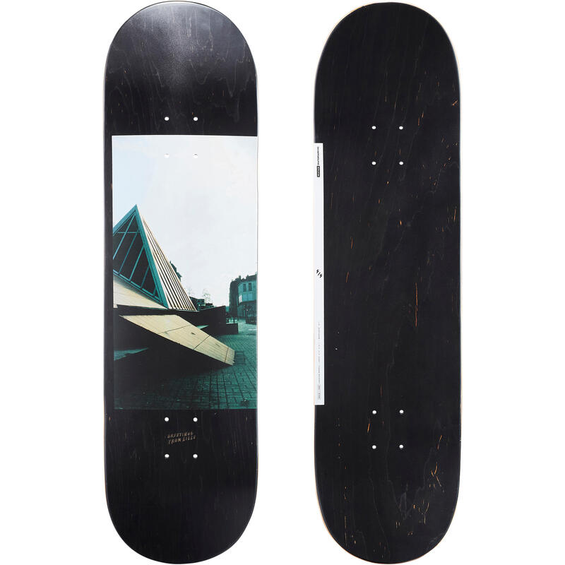 Skateboardová deska z javoru DK120 Greetings 8,75" černá