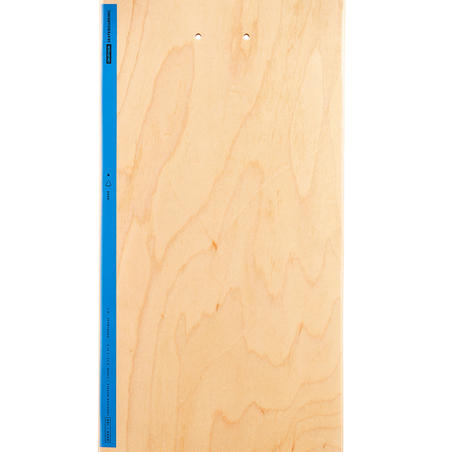 PLANCHE DE SKATE EN ERABLE DK100 TAILLE 8.25" COULEUR BOIS ET BLEU.