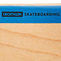 PLANCHE DE SKATE EN ERABLE DK100 TAILLE 8.25" COULEUR BOIS ET BLEU.