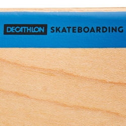 PLANCHE DE SKATE EN ERABLE DK100 TAILLE 8.25" COULEUR BOIS ET BLEU.